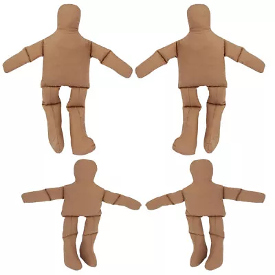 Set Of 4 Chocolate Brown Muslin Cotton Stuffed Doll Bodies - 12  & 18  • $31.46