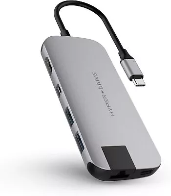 Hyper HyperDrive SLIM 8-in-1 USB-C Hub - Silver High Brand New • $89.99