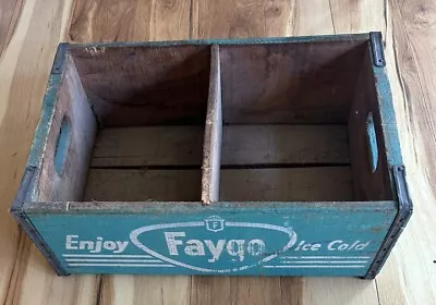 Vintage FAYGO Beverages Soda Pop Wood Crate Detroit MIchigan • $20.50