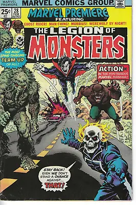 1976 Marvel Premiere #28 Legion Of Monsters 1st Appearance Marv Wolfman Signed • $99.99