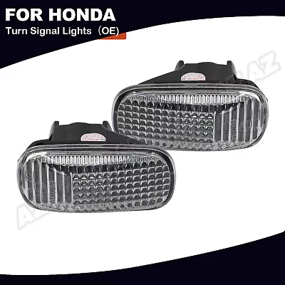 2X OE Side Marker Light Clear Lens For Honda Accord Civic CR-V Acura RSX Integra • $15.92