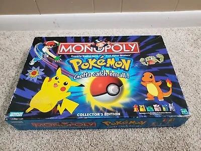 Pokemon Monopoly Collectors Edition Game 1999 (Near Complete) • $44.99