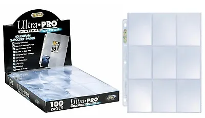 Ultra Pro Platinum Trading Card 9 Pocket Sleeves Sealed Box 100 Pages Pokemon • $47.95