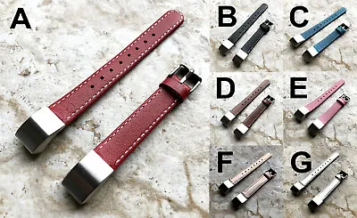 $42.36 • Buy Classic Modern Elegant Soft Leather Band Strap With Stitches For Fitbit Alta HR