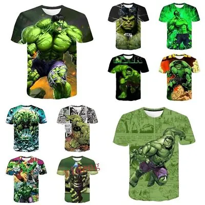 Marvel The Hulk T-shirt Adult Kids 3D Short Sleeve Casual Tshirts Tee Top Gift • £8.62