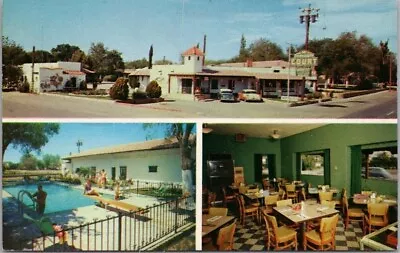 Las Cruces New Mexico Postcard  BROADWAY COURTS  Highway 80 Roadside C1960s • $5.60