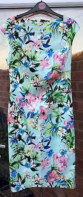 Zara Multicoloured Floral Print Dress Size M  • £19.99