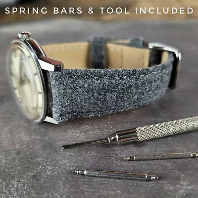 £17.95 • Buy Luxury New Zealand Wool Watch Strap Band | Leather Lining | 18mm 20mm 22mm