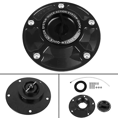 CNC Keyless Fuel Tank Gas Cap Cover For Yamaha YZF R25 R6 R3 R1 MT07 09 FZ1 FZ6 • $35.51