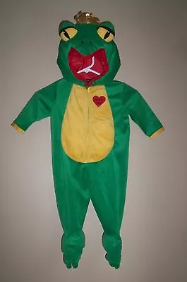 $21 • Buy Authentic Kids Green Kiss Me Frog Prince Gold Crown Plush Sleeper Costume 6 9 M