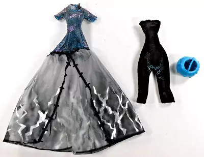 Monster High Frankie Stein Ghouls Rule 2012 Blue Black Dress Jumpsuit Blue Bag • $14.79