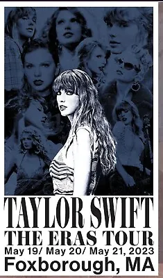 $63.99 • Buy Taylor Swift 2023 Eras Tour 14x24 Concert Poster Foxborough, Ma.may 19 20 21 SO