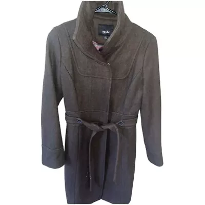 Mossimo Wool Coat Womens Jacket Small Brown  5 Snaps • $27