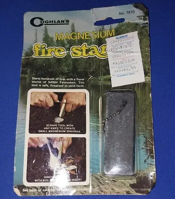 Vintage Magnesium Fire Starter Stone In Original Pkg 1977 Coghlans • $14.99