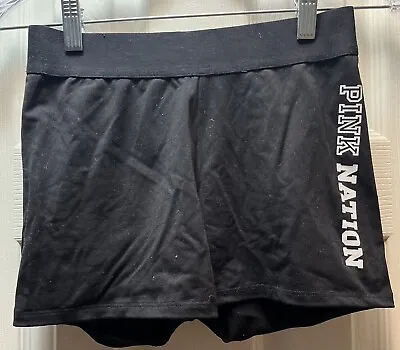 Victoria's Secret PINK Ultimate Black PINK Nation Athletic Yoga Shorts - Sz S • $9.99