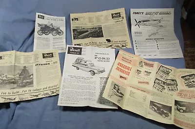 LOT Of 6 REVELL Model Kit INSTRUCTIONS 1950s Skyliner Renault P47 Skyhawk ++ • $12