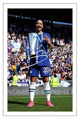 SAM KERR Signed Autograph 6x4 PHOTO Gift Signature Print CHELSEA LADIES • £3.79