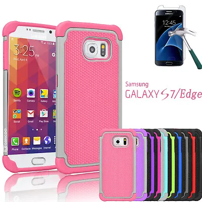 For Samsung Galaxy S7/S7 Edge Armor Shockproof Case Cover With Screen Protector • $6.98