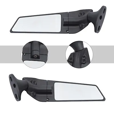 1 Pair Wind Swivel Wing Fin Rearview Side Mirrors For BMW S1000RR 2009 -2018 • $22.80