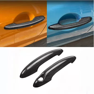 For BMW MINI Cooper S R50 R53 R55 R56 Real Carbon Fiber Door Handle Cover Trim • $72.99