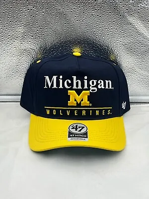 Michigan Wolverines NCAA '47 Brand Navy Two Tone Hitch Adjustable Snapback Hat • $38