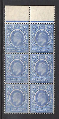 M13686 KUT-East Africa & Uganda Protectorates 1904 SG20 - 2½a Blue Block Of 6. • £48