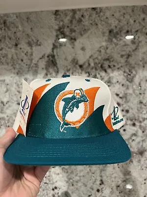 Vintage 90s Miami Dolphins Double Sharktooth Logo Athletic SnapBack Brand New • $450