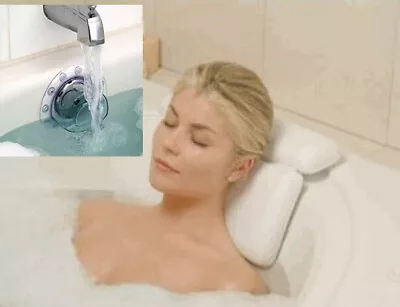 Spa Bath Kit - Spa Pillow With Deep Water Bath Tub Overflow • $25.94