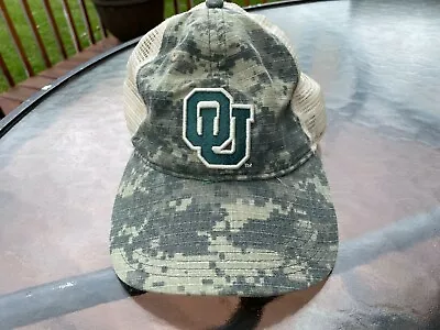 Vintage The Game Ohio University Bobcats Camo Mesh Trucker Snapback Hat • $24.99