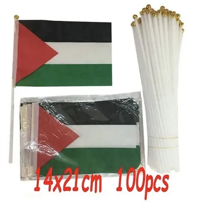 Palestine Stick Flag Hand Held Small Miniature Palestinian Flag (1 Piece) • £2.50