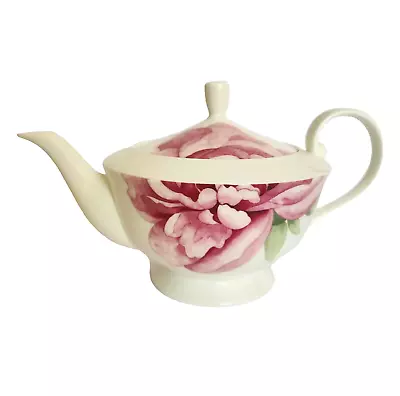 Mikasa Elite  Bone China Teapot 3 Cup Peony Pink & White Flowers AK049 • $99