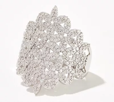 Affinity Diamonds Sterling Silver 1cttw Lace Design Statement Ring. Size 6 • $842.63