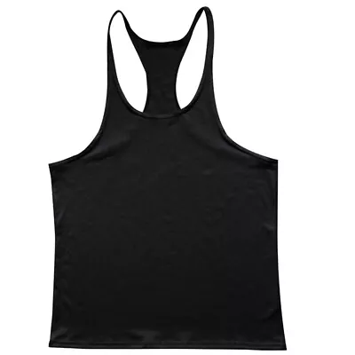 Gym Singlets - Bodybuilding Tank Top Gym Stringer Y-Back Muscle Racerback Vest • $9.87