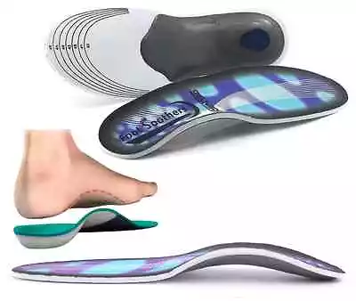 £6.25 • Buy 3D Orthotic Insoles Flat Feet Foot High Arch Gel Heel Support Shoe Inserts Pads