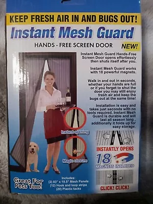 Instant Mesh Guard Hands Free Screen Door No Tools Required NEW Ships Out Fast • $15