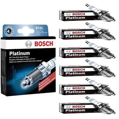 6 Bosch Platinum Spark Plugs For 2005-2010 FORD MUSTANG V6-4.0L • $35.99