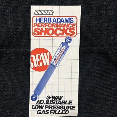 Original VINTAGE 1986 MOROSO HERB ADAMS SHOCKS PERFORMANCE Catalog Speed Racing • $25