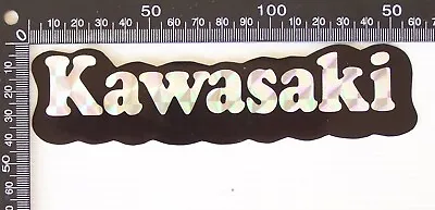 Vintage Kawasaki Motorcycles Race Sponsor Retail Advertising Promo Foil Sticker • $11.90