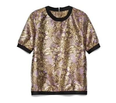 Marni For H&m Rare Retro Boho Paisley Jacquard Tee Top Uk 12 Us 8 Medium Bnwt • £59.99