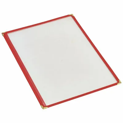 BarBits Red American Style A4 Menu Cover - 1 Page 2 Sides Facing Heavy Duty • £2.95