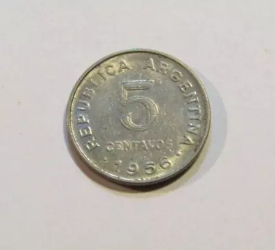 Argentina 1956 5 Centavos Coin • $5.99