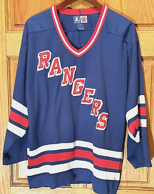 Vintage Classic NEW YORK RANGERS Hockey Jersey Starter Adult LARGE ~EXCELLENT~ • $39.99