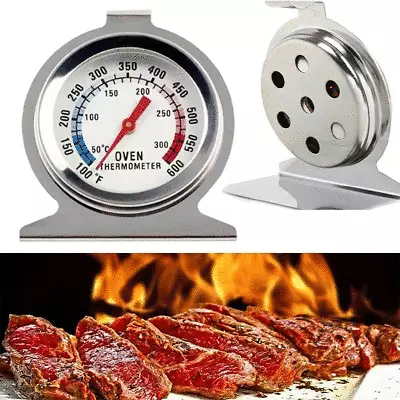 Oven Thermometer Stainless Steel Classic Stand Up Food Meat Temperature Gauge • $4.35