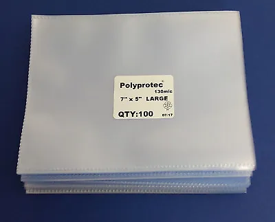 £4.95 • Buy Polyprotec Quality Postcard & Cover Sleeves - Wallets 7 X 5 Inch