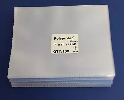 £4.95 • Buy Polyprotec Quality Postcard & Cover Sleeves - Wallets 7 X 5 Inch