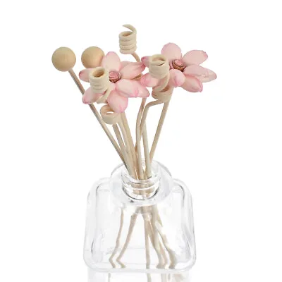$3.95 • Buy 9Pcs Pink Flower Lotus Rattan Reed Diffuser Stick Refill Home Fragrance Aroma