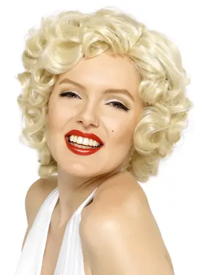 Marilyn Monroe Wig Blonde Short Bombshell Celebrity Fancy Dress New • $68.93