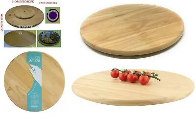£13.95 • Buy Lazy Susan Round Wooden Revolving Rotating Turntable Tray Pizza Cake Serving
