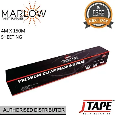 J Tape 1090.4015 Premium Plastic Clear Car Masking Film Sheeting Roll 4m X 150m  • £28.99