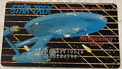 1994 Star Trek Original Series The Enterprise In Blue Expired Membership Card • £4.99